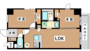 JU TOWER FRONT 亀沢【4階】の間取り