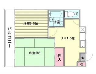 シック白木原【3階】の間取り
