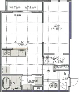 ブランシカ弐番館【1階】の間取り