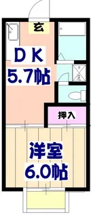 モトハシアパート【1階】の間取り