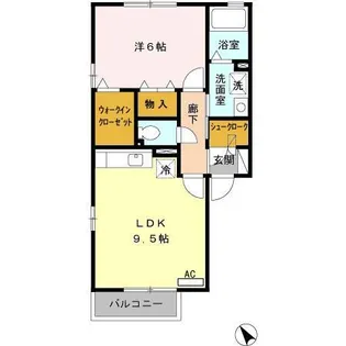 ヴェルドミールII【2階】の間取り