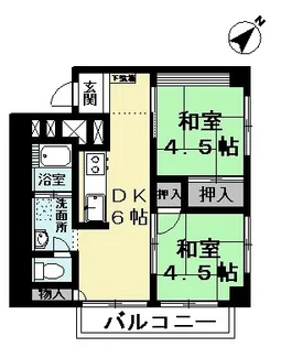 東武越谷サンライトマンション【2階】の間取り