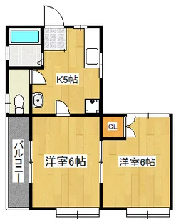 アパートメントのだめ【2階】の間取り
