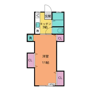 グリーンハイツD【1階】の間取り
