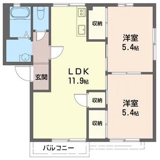ハイツアゼリア B【2階】の間取り