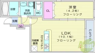 プランドール長町【1階】の間取り