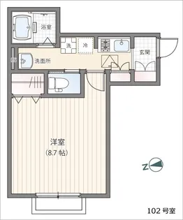 ミハス三鷹の森【1階】の間取り