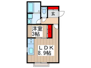 プリエレーヴII【1階】の間取り