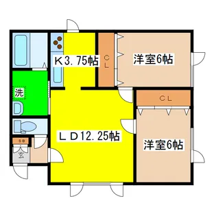 プラザハウスII【2階】の間取り