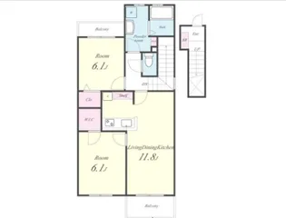 千葉県船橋市飯山満町3【アパート】の間取り