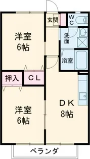 ロッジ久保田A棟【2階】の間取り