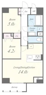 JPT RESIDENCE【12階】の間取り