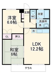 リブゼMORITA【1階】の間取り