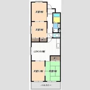 第3桔梗ハイツ【1階】の間取り