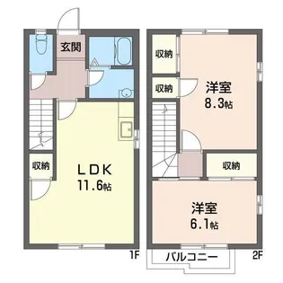 メゾネットセブン【1階】の間取り
