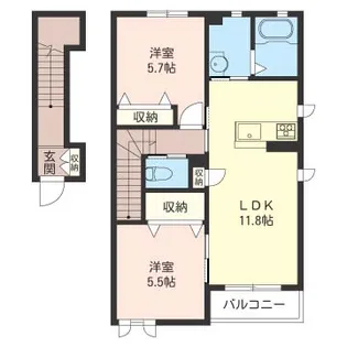 カルド ルオーゴ【2階】の間取り