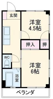 第1岸マンション【2階】の間取り