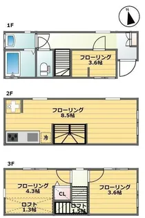 東京都文京区水道2【一戸建】の間取り