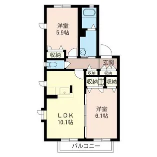 ラークヒルB【2階】の間取り