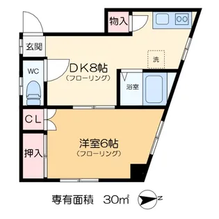 ワンダーハイツ【2階】の間取り