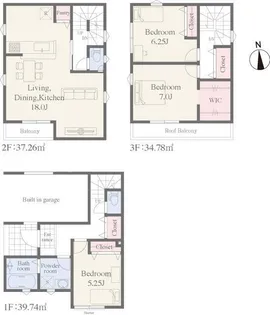 埼玉県三郷市幸房【一戸建】の間取り