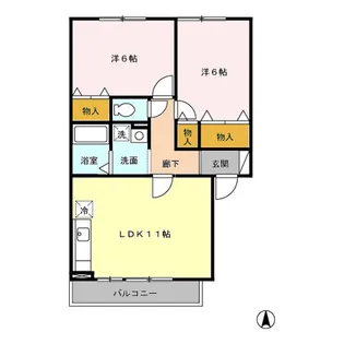 東京都日野市栄町3【アパート】の間取り