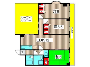 江藤マンション【4階】の間取り