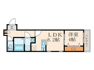 福岡県北九州市小倉北区香春口1【アパート】の間取り