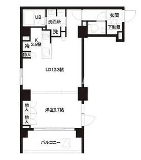 レジディア白金高輪【3階】の間取り