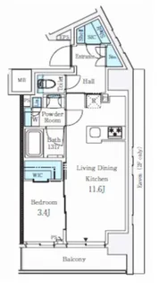 プライマル御茶ノ水【11階】の間取り