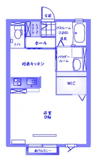 ラシュール【1階】の間取り