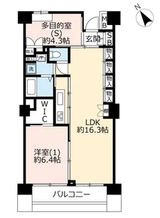 URシティコート山下公園【6階】の間取り