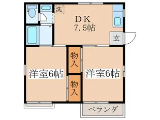 ハイツ井口【2階】の間取り