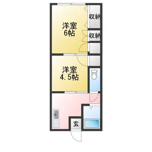 コーポ天野【1階】の間取り