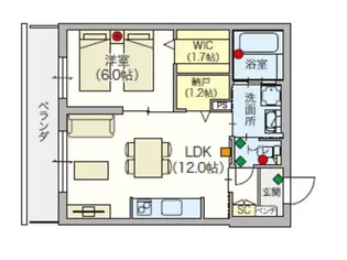 (シニア限定)ヘーベルVillage大田六郷【3階】の間取り
