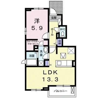 アルソールB【1階】の間取り