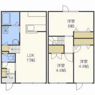 Rose Court B【1階】の間取り