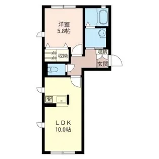 ボンレーヴA【1階】の間取り