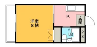 コーポ山中【1階】の間取り