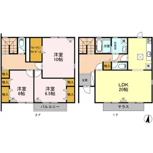 ロイヤルガーデン堀之内 B【1階】の間取り