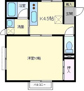 マリオスサイド A棟【1階】の間取り