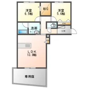 リバーサ番城【1階】の間取り