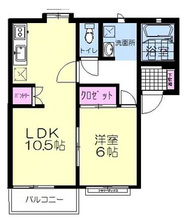 ライフスクエア手代木【2階】の間取り