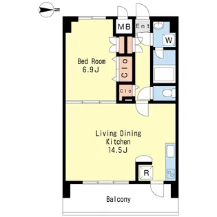 ドムスアキ【4階】の間取り