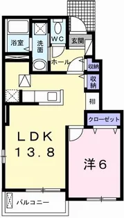 メゾン・ド・リーヴ【1階】の間取り