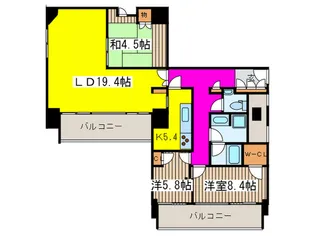 リバ-&タワ-【17階】の間取り