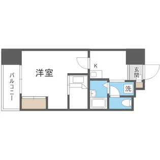 CANVASSすすきの【2階】の間取り