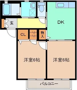 ロコ・カネッサ(ShaMaison)E【1階】の間取り