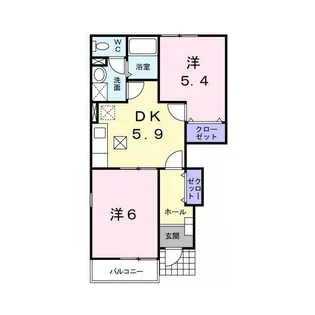 ドミールパストラル A棟【1階】の間取り