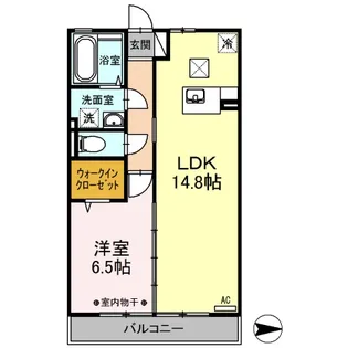ウィルモア夷山B【1階】の間取り